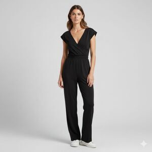 Women's Black Jumpsuit Travel Size M